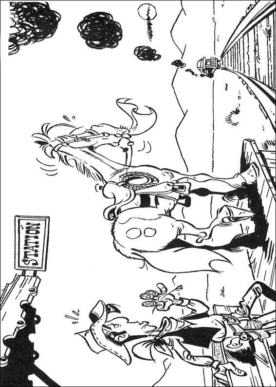 Plansa de colorat cu Lucky Luke 3 23